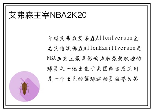 艾弗森主宰NBA2K20